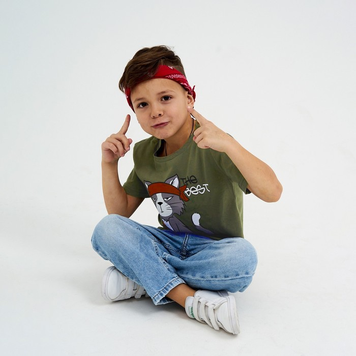 Футболка детская KAFTAN Футболка детская KAFTAN "The best" р.34 (122-128), хаки