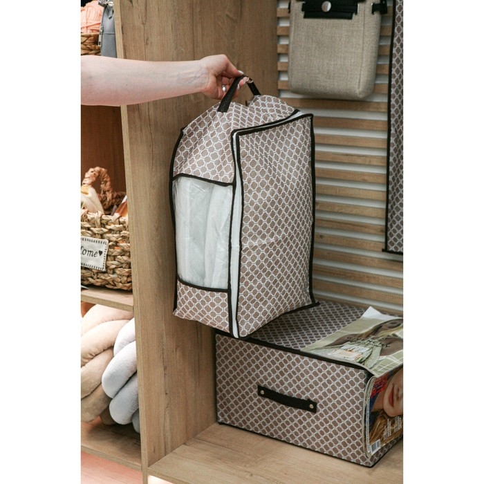 Кофр для хранения вещей Доляна &laquo;Браун&raquo;, 45&times;30&times;20 см, цвет коричневый