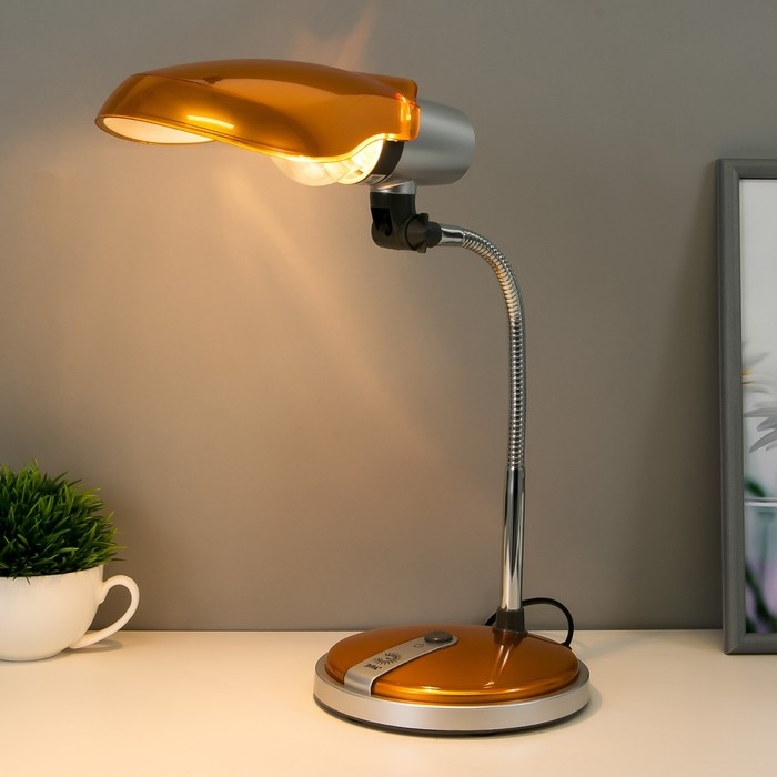 Настольная лампа NE-301-E27-15W-OR, E27 15Вт, цвет оранжевый