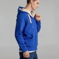 Толстовка унисекс на молнии Sherpa 280 ярко-синяя, размер XS