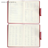 Ежедневник недатированный А5, 160 листов Prestige, твёрдая обложка, искусственная кожа, магнитный хлястик, красный