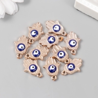 Декор для творчества пластик под металл "Рука Фатимы от сглаза" золото набор 10 шт 1,3х1 см 781245 Декор для творчества пластик под металл "Рука Фатимы от сглаза" золото набор 10 шт 1,3х1 см 781245