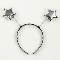Карнавальный ободок &laquo;Звёздочки&raquo;, цвет серебряный