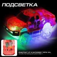 Машинка для гибкого трека Flash Track, с зацепами для петли, цвет красный Машинка для гибкого трека Flash Track, с зацепами для петли, цвет красный