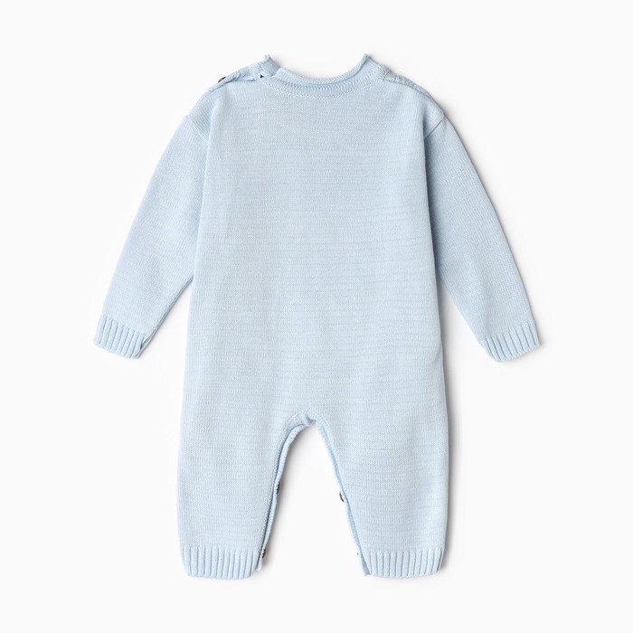 Комбинезон детский вязаный MINAKU, рост 68-74, цвет голубой