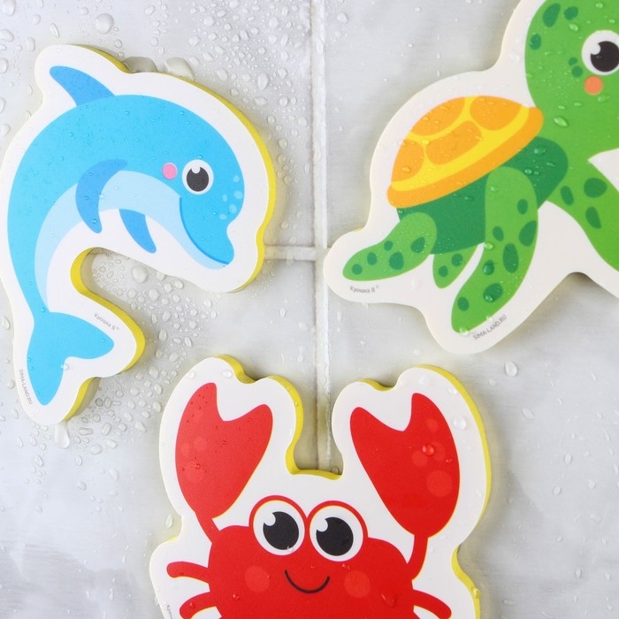 Набор стикеров EVA для ванны &laquo;Морской мир&raquo;, 3 шт, Крошка Я