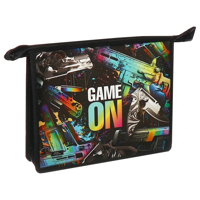 Папка для тетрадей А5, 230 х 190 х 50 мм, молния сверху, пластиковая, Calligrata "Game"