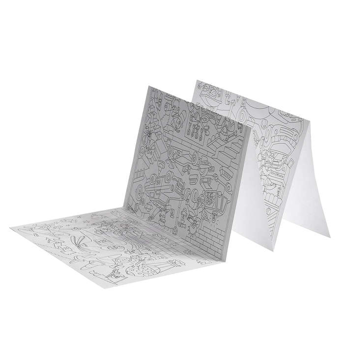 Самая длинная раскраска &laquo;Транспорт&raquo;, размер &mdash; 29,7 &times; 101 см