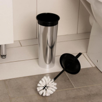 Комплект для туалета Rambai: ёршик с подставкой, 11,5&times;11,5&times;28 см, цвет чёрный