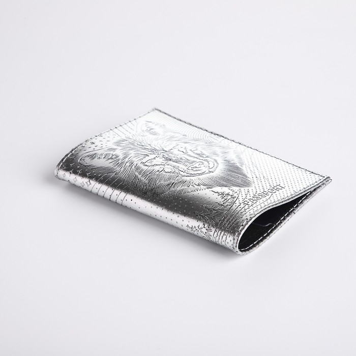 Обложка для паспорта, цвет серебряный Обложка для паспорта, цвет серебряный