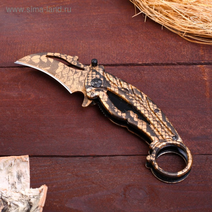 Нож-керамбит Нож-керамбит "Ящерицы", лезвие 6 см, с фиксатором
