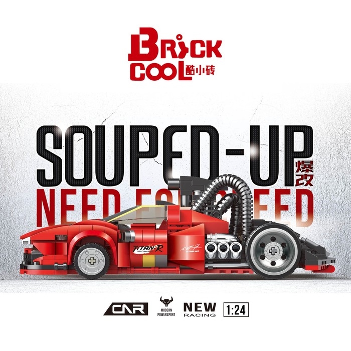 Конструктор «Гонка. Пламенный циклон», 407 деталей Конструктор «Гонка. Пламенный циклон», 407 деталей