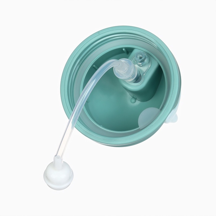 Поильник детский M&B &laquo;Котик&raquo; с трубочкой, от 9 мес., 280 мл., цвет серо-голубой