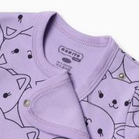 Боди детское, цвет лиловый/котята, рост 80 см Боди детское, цвет лиловый/котята, рост 80 см