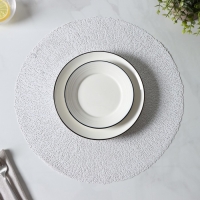 Набор салфеток сервировочных на стол Доляна «Соломка», d=38 см, 4 шт, цвет светло-серый Набор салфеток сервировочных на стол Доляна «Соломка», d=38 см, 4 шт, цвет светло-серый