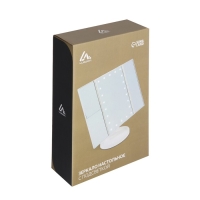 Зеркало Luazon KZ-07, подсветка, 30×18×7 см, 22 диода, 4хААА, (не в комплекте), белое Зеркало Luazon KZ-07, подсветка, 30×18×7 см, 22 диода, 4хААА, (не в комплекте), белое