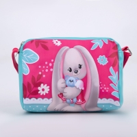 Сумка детская для девочки «Кролик с игрушкой» из эко-кожи, на ремешке, 15х12х3 см Сумка детская для девочки «Кролик с игрушкой» из эко-кожи, на ремешке, 15х12х3 см