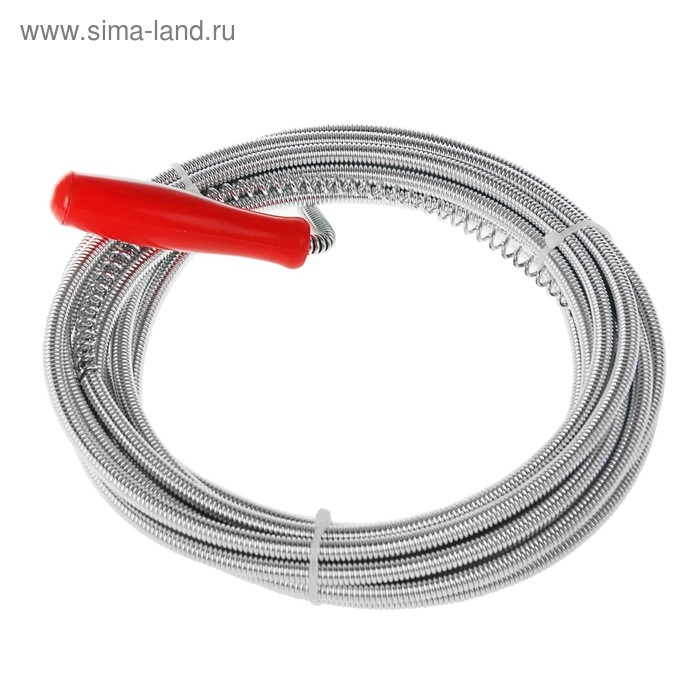 Трос сантехнический "СТМ", оцинкованный, с ручкой, d=6 мм, L= 5 м