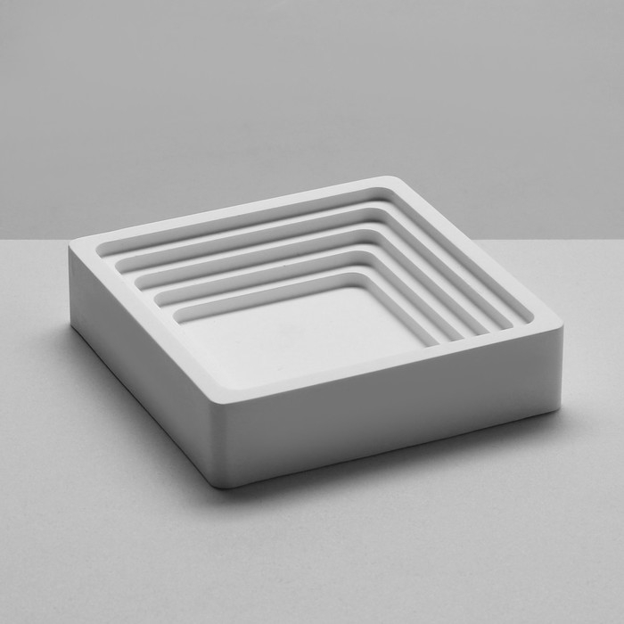 Подставка для украшений универсальная &laquo;Квадрат&raquo;, 10&times;10&times;2,4 см, цвет белый