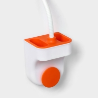 Держатель для фена Доляна, подставка под ванные принадлежности, 33,5×9×7,5 см, цвет белый Держатель для фена Доляна, подставка под ванные принадлежности, 33,5×9×7,5 см, цвет белый