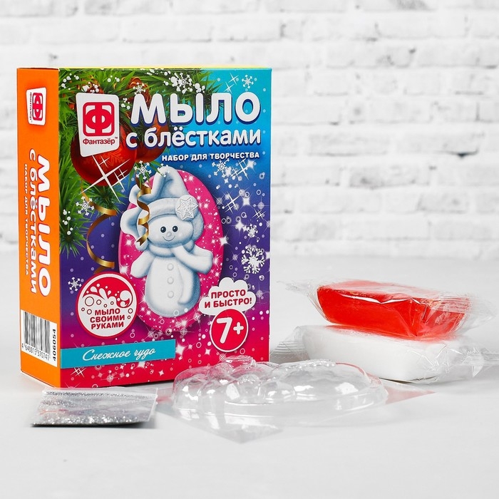 Мыло с блёстками фигурное «Новый год. Снежное чудо» Мыло с блёстками фигурное «Новый год. Снежное чудо»