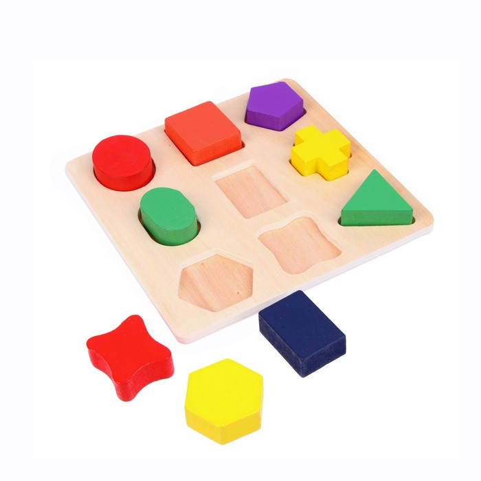 Головоломка &laquo;Изучаем цвета и фигуры&raquo;, 9 объёмных фигур, МИКС