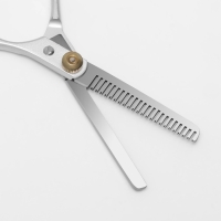 Ножницы филировочные с упором, лезвие — 5,5 см, цвет серебристый Ножницы филировочные с упором, лезвие — 5,5 см, цвет серебристый