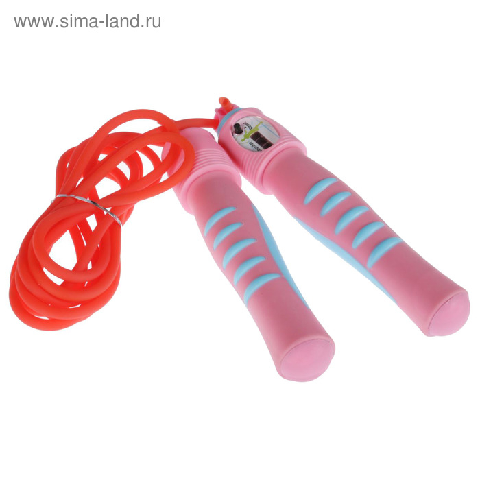 Скакалка ONLYTOP, со счётчиком, 3 м, d=0,6 см, цвета МИКС Скакалка ONLYTOP, со счётчиком, 3 м, d=0,6 см, цвета МИКС