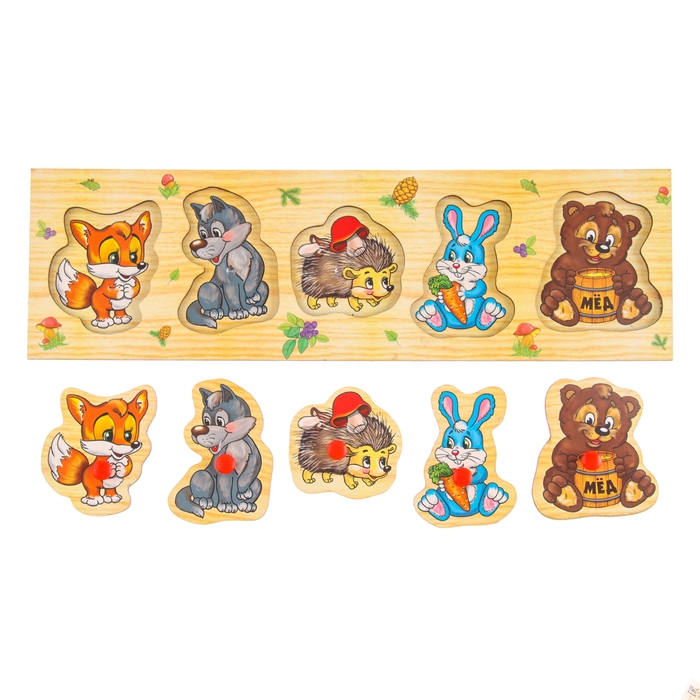 Рамка - вкладыш малая &laquo;Лесные жители&raquo;, 5 элементов