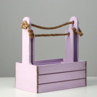 Набор кашпо деревянных 2 в 1 (25.5×15×30; 20×12×23) "Прованс", сиреневый Набор кашпо деревянных 2 в 1 (25.5×15×30; 20×12×23) "Прованс", сиреневый