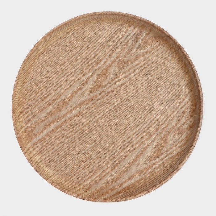 Тарелка Доляна «Заря», d=34 см, дерево, круглая, бежевая Тарелка Доляна «Заря», d=34 см, дерево, круглая, бежевая