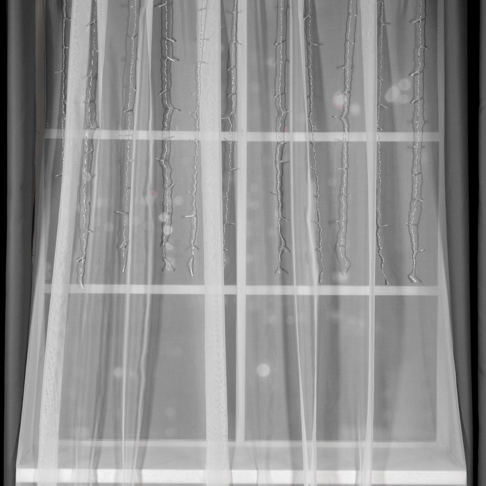 Гирлянда &laquo;Занавес&raquo; 1.5 &times; 1 м, IP20, прозрачная нить, 180 LED, свечение жёлтое, 8 режимов, 220 В