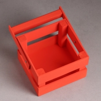 Кашпо деревянное 12×11×9 см "Однушка Лайт", двухреечное, красный Дарим Красиво Кашпо деревянное 12×11×9 см "Однушка Лайт", двухреечное, красный Дарим Красиво