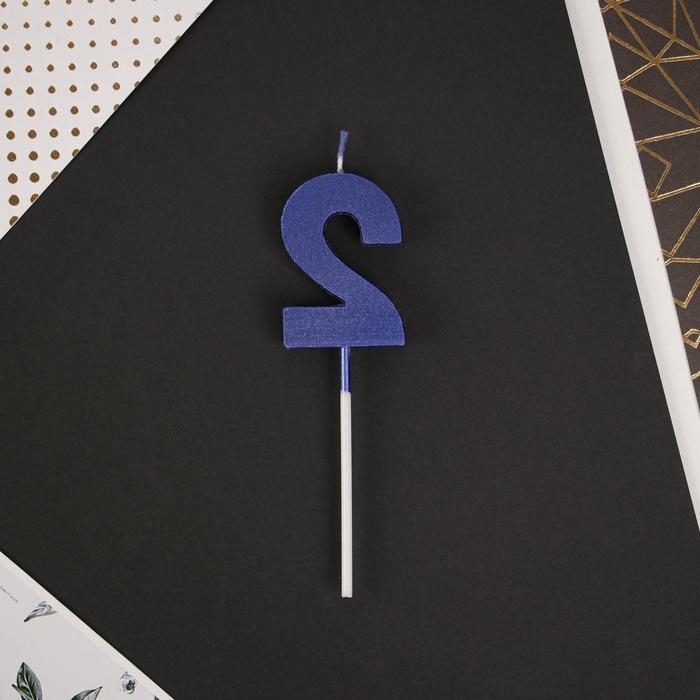 Свеча для торта, цифра &laquo;2&raquo;, 11,5 х 2,3 см