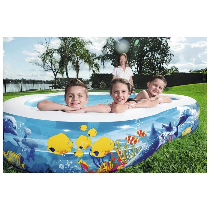 Бассейн надувной &laquo;Подводный мир&raquo;, 262 х 157 х 46 см, от 3 лет, 54118 Bestway