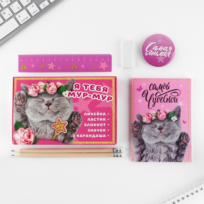 Подарочный набор 6 предметов &laquo;Я тебя мур мур&raquo;