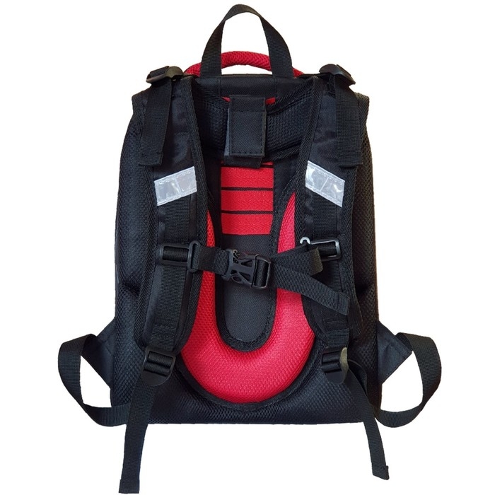 Рюкзак каркасный школьный 38 х 30 х 16 см, эргономичная спинка, Stavia "Чёрная машина"