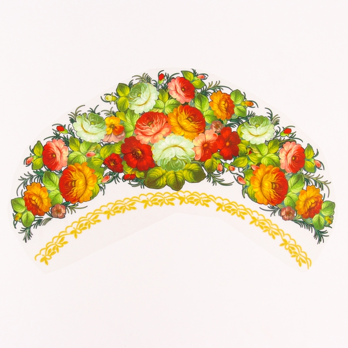 Термотрансфер &laquo;Жостовские цветы&raquo;, набор 10 шт.