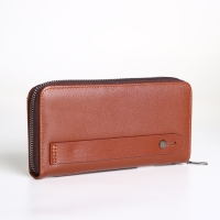 Портмоне-клатч мужской на молнии, цвет рыжий Портмоне-клатч мужской на молнии, цвет рыжий