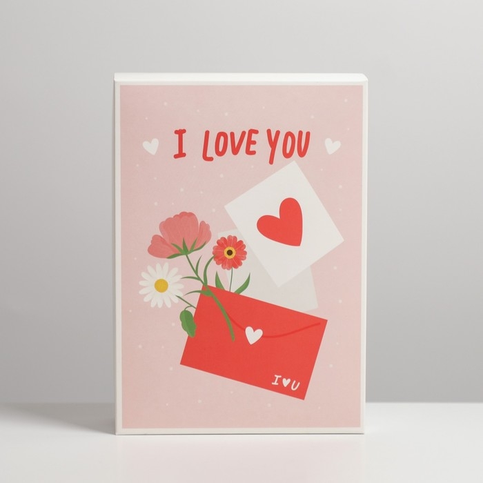 Коробка подарочная складная, упаковка, &laquo;Любовное письмо&raquo;, 21 х 15 х 7 см