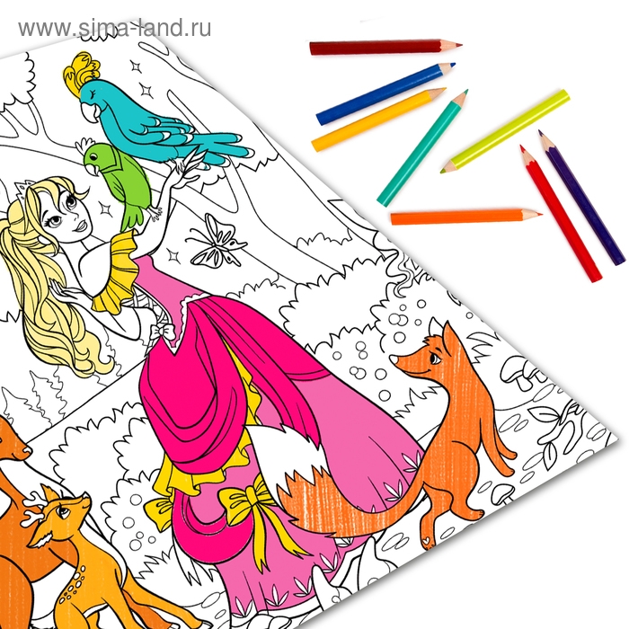 Раскраска гигант «Страна волшебства», 59 × 84 см Раскраска гигант «Страна волшебства», 59 × 84 см