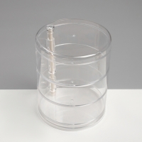 Подставка для украшений «Трансформер» 3 секции, 11,5×13,5 см, цвет прозрачный Подставка для украшений «Трансформер» 3 секции, 11,5×13,5 см, цвет прозрачный