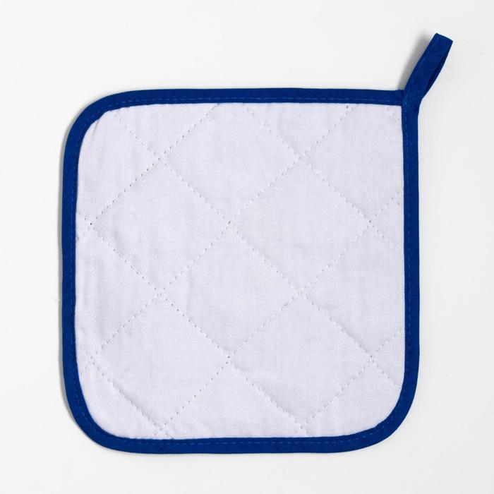 Набор кухонный &laquo;Blue flowers&raquo; варежка-прихватка 20х28см, прихватка 19х19см,100% хл