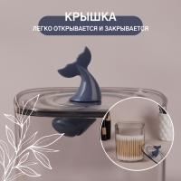 Органайзер для хранения «Кит», с крышкой, 9 × 9 × 13,5 см, в картонной коробке, цвет синий Органайзер для хранения «Кит», с крышкой, 9 × 9 × 13,5 см, в картонной коробке, цвет синий