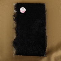 Кружево реснички, 110 мм &times; 9 &plusmn; 0,5 м, в бобине 3 шт по 3 м, цвет чёрный