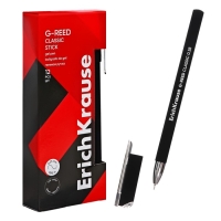 Ручка гелевая ErichKrause G-Reed Stick Classic, узел 0.38 мм, чернила чёрные, длина линии письма 900 метров Ручка гелевая ErichKrause G-Reed Stick Classic, узел 0.38 мм, чернила чёрные, длина линии письма 900 метров