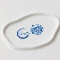 Тарелка керамическая неровный край &laquo;Разводы&raquo;, 17 см,