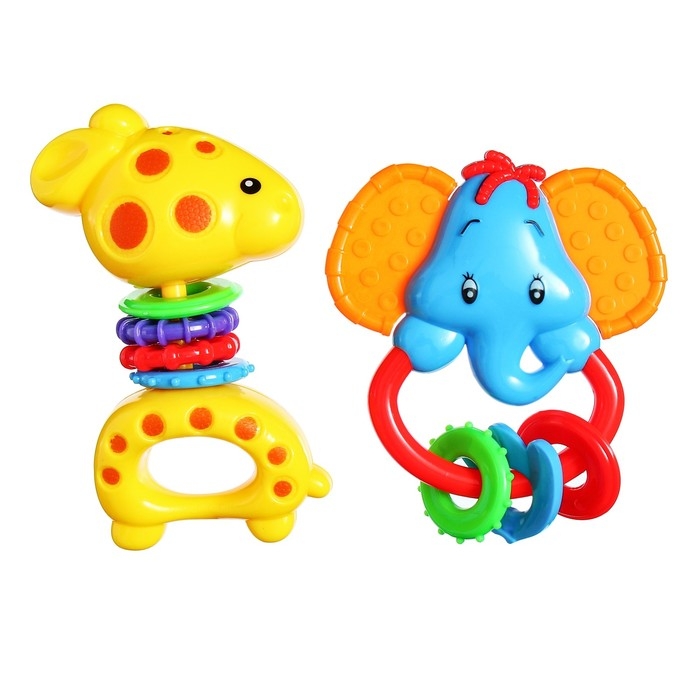 Набор погремушек &laquo;Африка&raquo;, 2 шт., Крошка Я