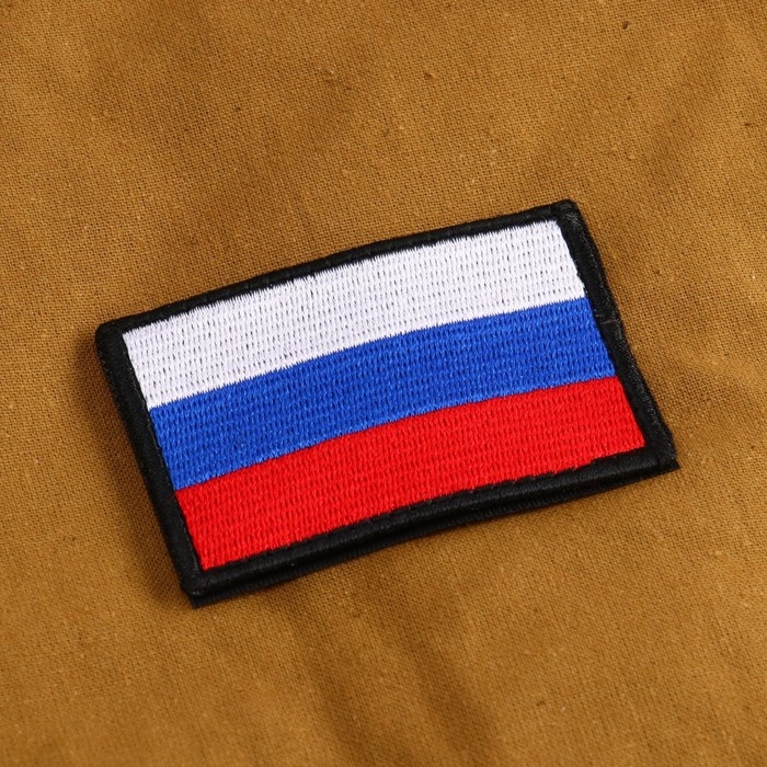 Нашивка-шеврон Нашивка-шеврон "Флаг России" с липучкой, 7.5 х 5 см