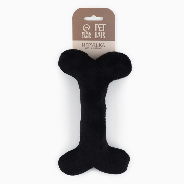 Игрушка для собак с пищалкой &laquo;Кость&raquo;, черная
